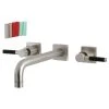 Kingston Brass KS6028DKL Wall Mount Tub Faucet, Brushed Nickel