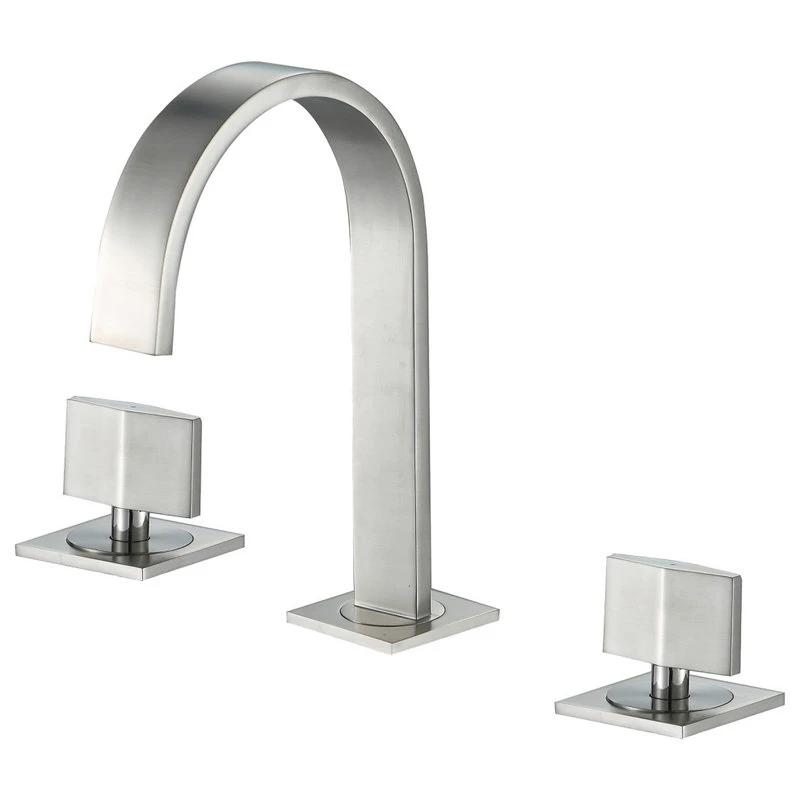 Luxier WSP05-T 2-Handle Widespread Bathroom Faucet With Drain, Brushed Nickel 1 Luxier WSP05-T 2-Handle Widespread Bathroom Faucet With Drain, Brushed Nickel