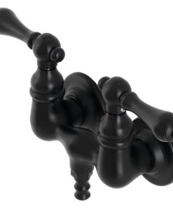 Kingston Brass AE31T0 3-3/8" Wall Mount Tub Faucet, Matte Black
