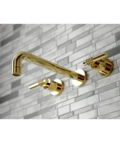 Kingston Brass KS8022ML Two-Handle Wall Mount Tub Faucet, Polished Brass -Moen-shop c081e4ef013fbcbb 0641 w800 h800 b0 p0