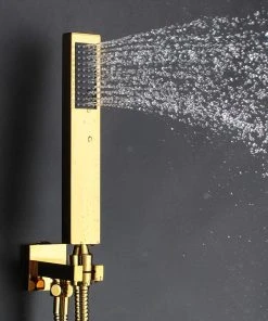 BathSelect Florence Gold Plated Wall Mount LED Rainfall Shower Set, 12" 11 BathSelect Florence Gold Plated Wall Mount LED Rainfall Shower Set, 12" -Moen-shop c0c1a1e70def9be1 8541 w800 h800 b0 p0