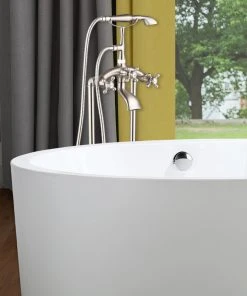 Vanity Art LLC Vanity Art Freestanding Tub Faucet, Brushed Nickel -Moen-shop c161c78b0dc50067 1700 w800 h800 b0 p0