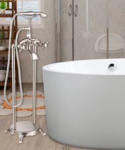 Vanity Art LLC Vanity Art Freestanding Tub Faucet, Brushed Nickel -Moen-shop c34182920dc50016 1700 w800 h800 b0 p0