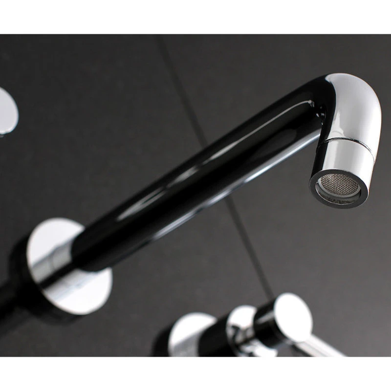 Kingston Brass Two-Handle Wall Mount Tub Faucet, Polished Chrome 3 Kingston Brass Two-Handle Wall Mount Tub Faucet, Polished Chrome - Image 3