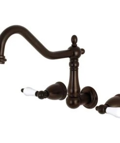 Kingston Brass KS1025PL Wall Mount Roman Tub Faucet, Oil Rubbed Bronze