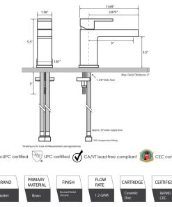 Luxier BSH05-S Single-Handle Bathroom Faucet With Drain, Matte Black 15 Luxier BSH05-S Single-Handle Bathroom Faucet With Drain, Matte Black -Moen-shop c3d1823f0165c83c 4894 w800 h800 b1 p0