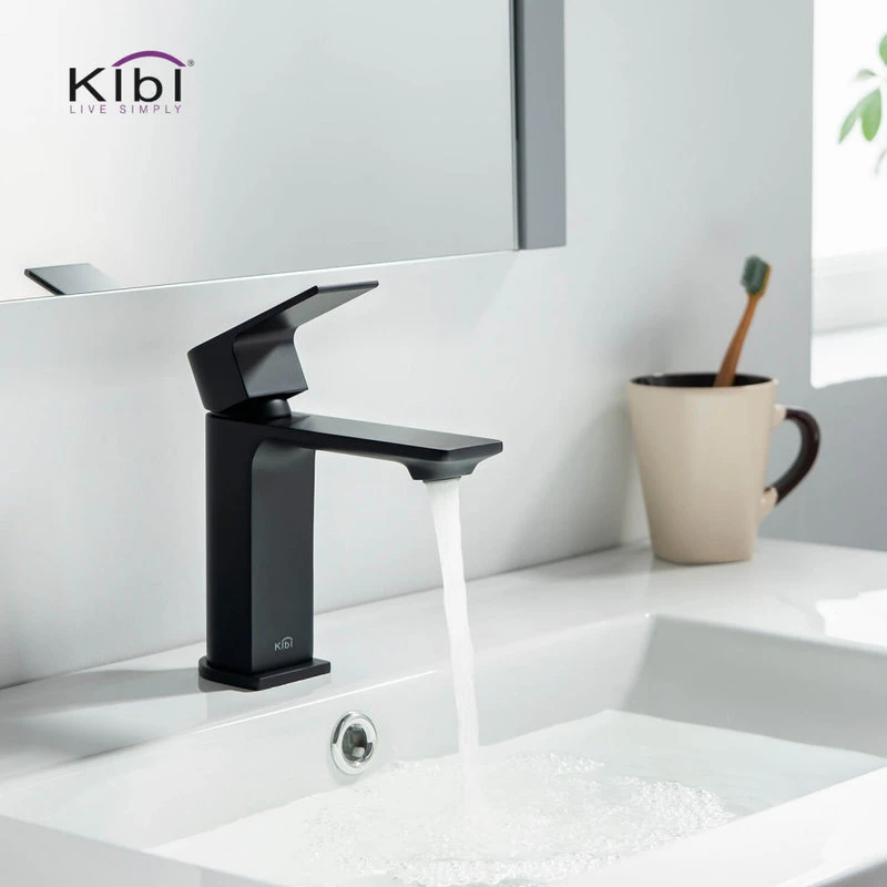 Kibi USA KIBI Mirage Single Handle Bathroom Faucet, Matte Black, With Drain 3 Kibi USA KIBI Mirage Single Handle Bathroom Faucet, Matte Black, With Drain - Image 3