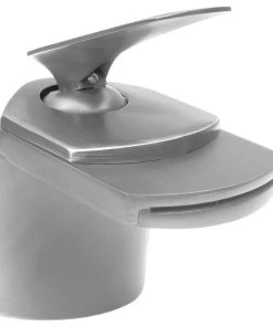 Novatto Wave Single Lever Waterfall Bathroom Faucet, Brushed Nickel