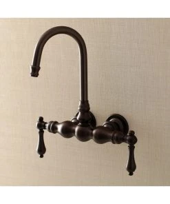 Kingston Brass Aqua Vintage 3-3/8" Wall Mount Tub Faucet, Oil Rubbed Bronze -Moen-shop c711c4210b526ff1 7239 w800 h800 b0 p0