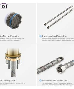 Kibi USA Circular X Brass Single Hole Bathroom Faucet KBF1010, Brush Gold, With Drain -Moen-shop c73122960f1c533f 8270 w800 h800 b1 p0