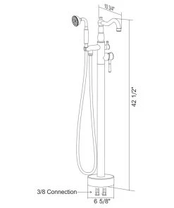 Jims Maison Freestanding Single Handle Bathtub Faucet With Shower Hose, Chrome -Moen-shop c7617a9602443797 3004 w800 h800 b1 p0
