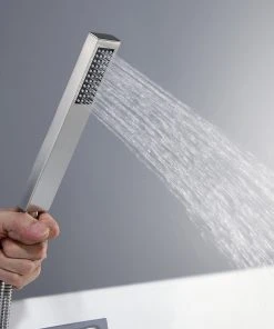 HOMARY Brushed Nickel Freestanding Tub Filler Brass Single Handle With Handheld Shower 20 HOMARY Brushed Nickel Freestanding Tub Filler Brass Single Handle With Handheld Shower -Moen-shop c8313b8c017bc030 2898 w800 h800 b0 p0