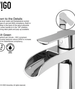 VIGO Paloma Single Hole Bathroom Sink Faucet, Chrome -Moen-shop c86148450f4788bd 2885 w800 h800 b1 p0