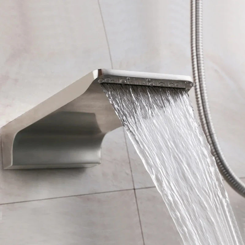 HOMARY Wall Mount 10" Rainshower Hand Shower, Tub Spout Shower System, Brushed Nicke 4 HOMARY Wall Mount 10" Rainshower Hand Shower, Tub Spout Shower System, Brushed Nicke - Image 4