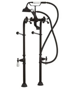 The Tub Connection Clawfoot Tub Freestand Telephone Faucet Hand-Held Shower Combo Oil Rubbed Bronze