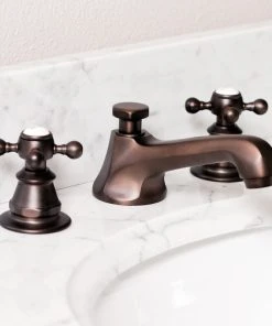 Water Creation Lever Handles-American Widespread Lavatory Faucet, Oil Rubbed Bronze Finish With -Moen-shop cad1c37009ea591f 9247 w800 h800 b0 p0