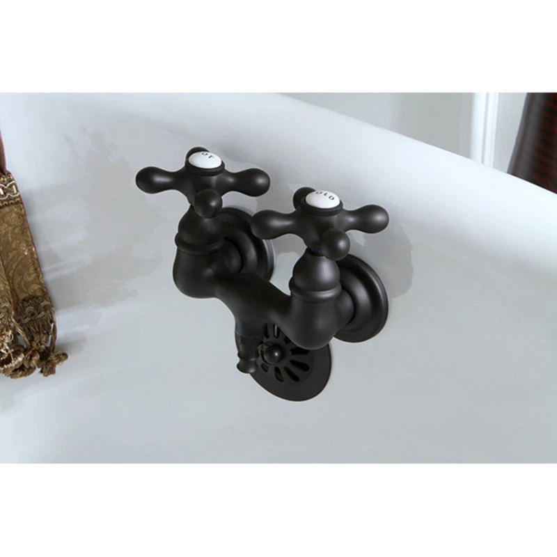 Kingston Brass 3-3/8" Wall Mount Tub Faucet, Oil Rubbed Bronze 4 Kingston Brass 3-3/8" Wall Mount Tub Faucet, Oil Rubbed Bronze - Image 4