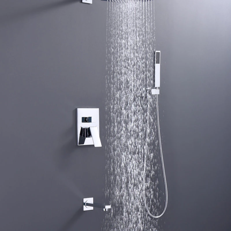 Alma Vanities Alam Empolo 8" Wall Mount Rain Shower Set, Chrome 3 Alma Vanities Alam Empolo 8" Wall Mount Rain Shower Set, Chrome - Image 3