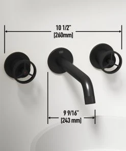 VIGO Cass Wall Mount Bathroom Faucet, Matte Black -Moen-shop cd11380e011f19bd 3525 w800 h800 b0 p0