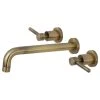 Kingston Brass KS802.DL Concord Wall Mounted Roman Tub Filler - Antique Brass
