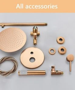 Miron Demid LLC Rose Gold Shower Faucet Rainfall Shower Head Bathroom Shower System -Moen-shop d0315aa003fbc3d2 4316 w800 h800 b0 p0