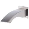 Alfi Trade Brushed Nickel Curved Wallmounted Tub Filler Bathroom Spout, Brushed Nickel