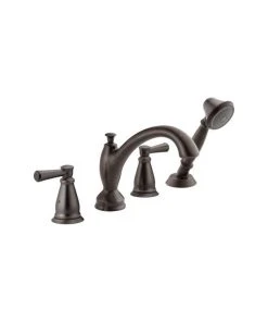 Delta Faucet Delta Linden Roman Tub With Hand Shower Trim, Venetian Bronze, T4793-RB