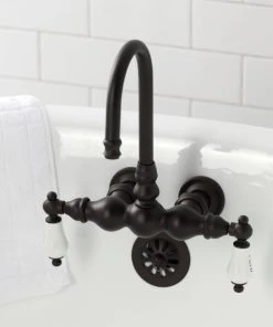 Kingston Brass CA3T5 3-3/8" Wall Mount Clawfoot Tub Faucet, Oil Rubbed Bronze -Moen-shop d4c14774013fb64a 0024 w800 h800 b0 p0