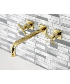 Kingston Brass KS6022ZX Wall Mount Tub Faucet, Polished Brass -Moen-shop d4f1eac6013fbe7b 0638 w800 h800 b0 p0