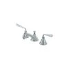 Kingston Brass Widespread Bathroom Faucet With Brass Pop-Up, Polished Chrome