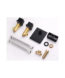 HOMARY Waterfall Widespread Bathroom Sink Faucet Square Double Handle Solid Brass, Matt -Moen-shop d5e116ce0e69fb31 5009 w800 h800 b1 p0