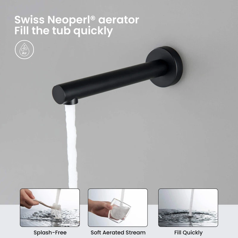 Kibi USA Circular Pressure 3-Function Shower System, Rough-In Valve, Matte Black 13 Kibi USA Circular Pressure 3-Function Shower System, Rough-In Valve, Matte Black - Image 13