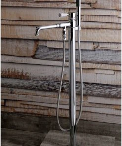 Kingston Brass Freestanding Tub Faucet With Hand Shower, Polished Chrome -Moen-shop d77116240b5272fd 5587 w800 h800 b0 p0