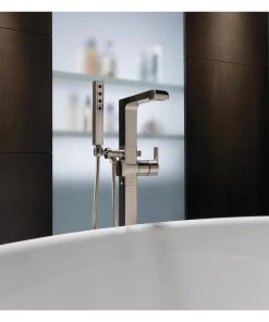 Delta Faucet Delta T4767-FL Ara Floor Mounted Tub Filler - Matte Black -Moen-shop d7d1f18a0d269169 1201 w800 h800 b0 p0