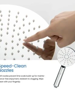 Kibi USA Circular Pressure 3-Function Shower System, Rough-In Valve, Chrome -Moen-shop d801ff9203375b25 4992 w800 h800 b0 p0