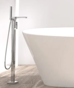 Jims Maison Single Handle Floor Mounted Freestanding Tub Filler, Chrome 23 Jims Maison Single Handle Floor Mounted Freestanding Tub Filler, Chrome -Moen-shop d901629501e83c0e 5849 w800 h800 b0 p0