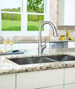 Decor Love Modern Elegant Kitchen Faucet, Discrete Sensor & Single Handle, Stainless Steel -Moen-shop db01a4c00050c4eb 4751 w800 h800 b0 p0