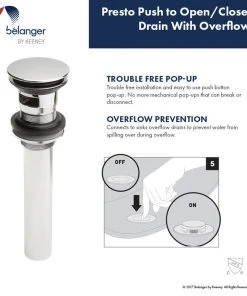 Keeney Holdings LLC Belanger QUA21 Single Handle Bathroom Faucet With Drain, Matte Black -Moen-shop dcb124a70ee125bf 7573 w800 h800 b1 p0