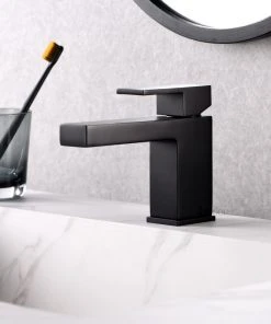 Luxier BSH05-S Single-Handle Bathroom Faucet With Drain, Matte Black 11 Luxier BSH05-S Single-Handle Bathroom Faucet With Drain, Matte Black -Moen-shop dd1147cb0165c81c 4894 w800 h800 b0 p0