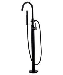 Luxier FTF01 Single-Handle Tub Filler Faucet With Hand Shower, Matte Black