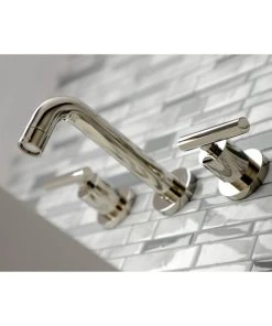 Kingston Brass KS8126CML 2-Handle 8" Wall Mount Bathroom Faucet, Polished Nickel -Moen-shop de614d7c013908a6 0774 w800 h800 b0 p0