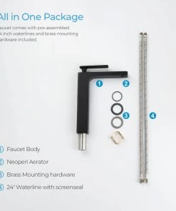 Kibi USA Infinity Single Handle Vessel Sink Faucet KBF1007, Matte Black, W/ Drain 23 Kibi USA Infinity Single Handle Vessel Sink Faucet KBF1007, Matte Black, W/ Drain -Moen-shop df212c430f1b558d 1151 w800 h800 b0 p0