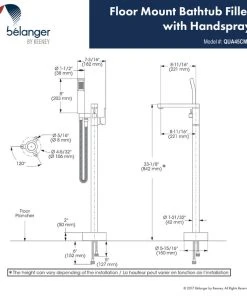 Keeney Holdings LLC Belanger QUA45 Single Handle Freestanding Tub Filler, Matte Black -Moen-shop e0512f120d51dec6 1385 w800 h800 b1 p0