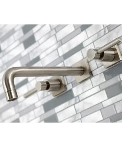 Kingston Brass KS6028DL Wall Mount Tub Faucet, Brushed Nickel -Moen-shop e0b10f1d013fb644 1351 w800 h800 b0 p0