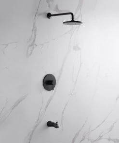 Luxier SS-C01-T-V Rainfall Shower Faucet With Valve And Spout, Matte Black 13 Luxier SS-C01-T-V Rainfall Shower Faucet With Valve And Spout, Matte Black -Moen-shop e0c1a1190169ed6a 7191 w800 h800 b0 p0