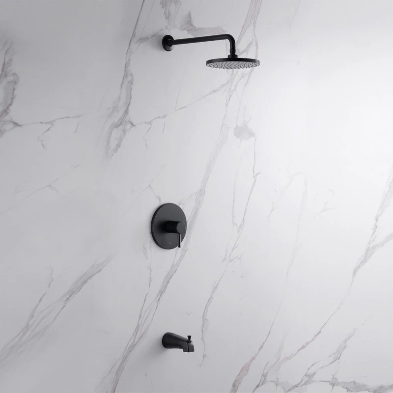 Luxier SS-C01-T-V Rainfall Shower Faucet With Valve And Spout, Matte Black 3 Luxier SS-C01-T-V Rainfall Shower Faucet With Valve And Spout, Matte Black - Image 3