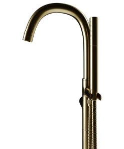 Castello USA Neptune Freestanding Tub Filler Faucet, Brushed Gold, Standard Handle -Moen-shop e0f11e09001de0cc 1675 w800 h800 b1 p0