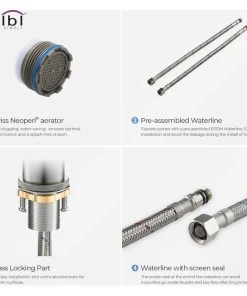 Kibi USA Circular X Brass Single Hole Bathroom Faucet KBF1010, Brush Nickel, With Drain -Moen-shop e461281d0f1c5320 4296 w800 h800 b1 p0