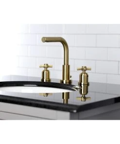 Kingston Brass Fauceture Widespread Bathroom Faucet With Brass Pop-Up, Brushed Brass -Moen-shop e511d8910e7eb9f1 2356 w800 h800 b0 p0