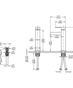 HOMARY Contemporary Single Handle Waterfall Spout Bathroom Vessel Sink Faucet, Matte Bl -Moen-shop e661df060d5ab572 4877 w800 h800 b1 p0